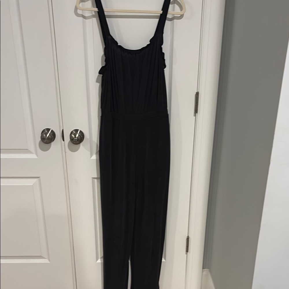 Lucky Brand Black Sleeveless Jumpsuit with Relaxed Fit